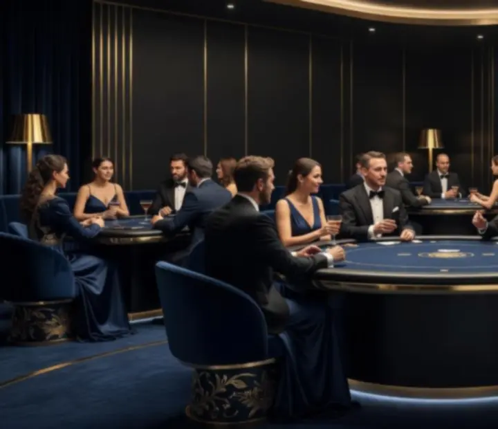 Elegancko zaaranżowany wieczór pokerowy