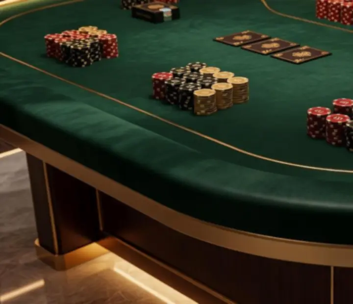 Profesjonalne stoły pokerowe i rekwizyty przygotowane na event